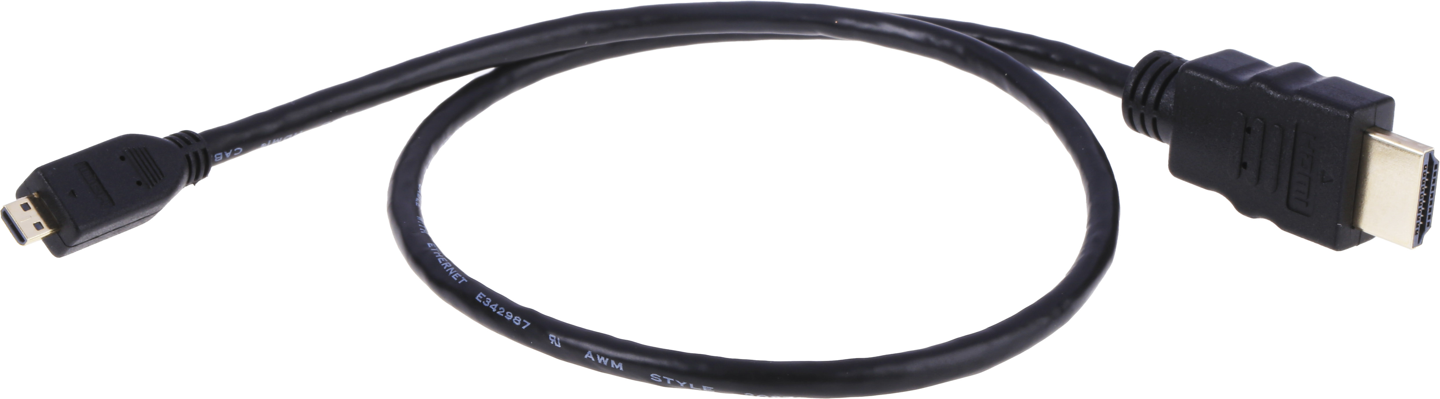 hdadmm50cm StarTech.com, 50 cm 4K @ 30Hz HDMI Cable, - Male HDMI to Male Micro HDMI, HDMI 1.4, Black