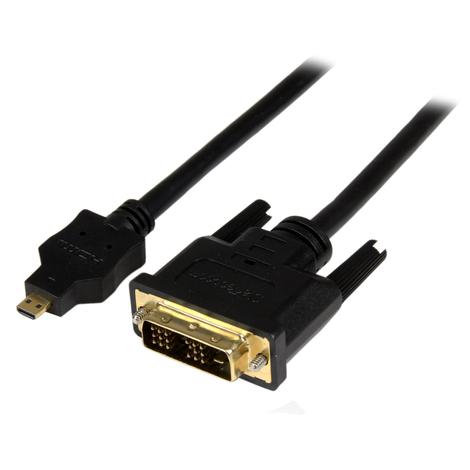 StarTech.com, 2 m 1920 x 1200 HDMI Cable, - Male DVI-D Single Link to Male DVI-D, Standard, Black
