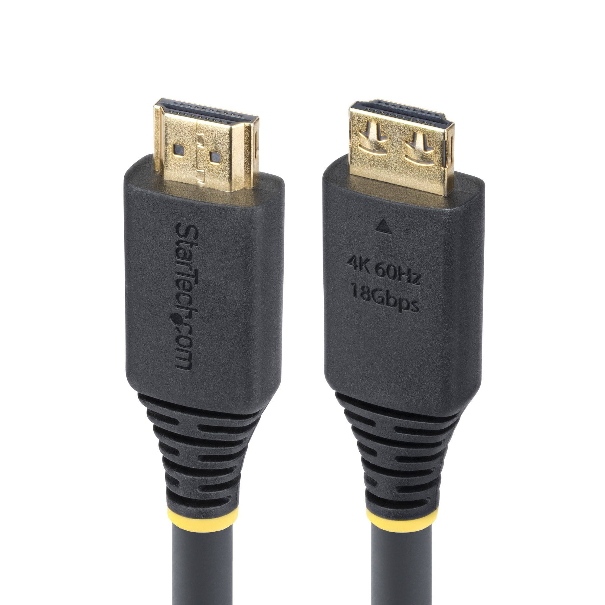 StarTech.com HDMI2-CABLE-GRIP-20F series, 20 ft HDMI Cable, - Male HDMI to Male HDMI, HDMI 2.0, Black