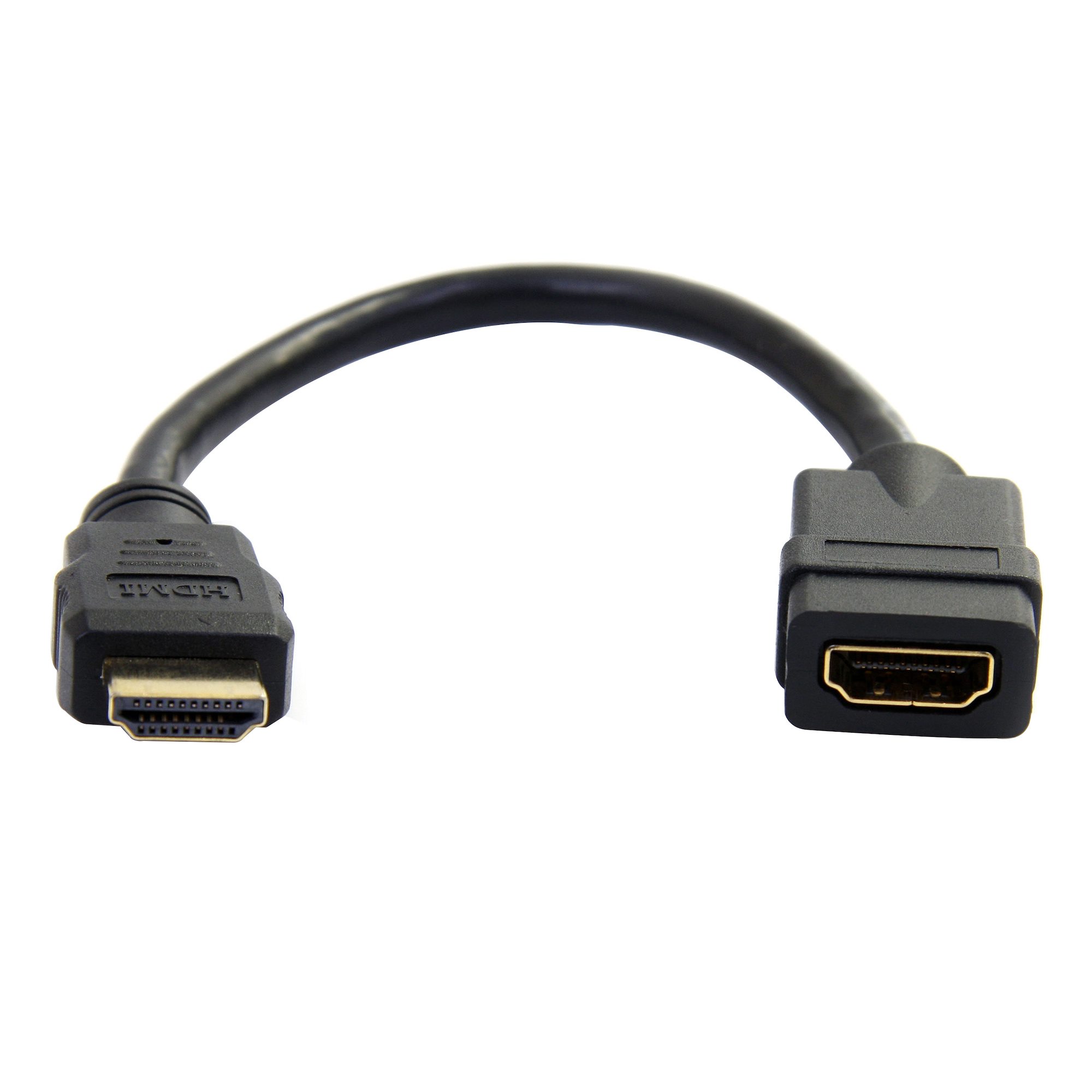 hdmiextaa6in StarTech.com, 15 cm 4K @ 30Hz HDMI Cable, - Male HDMI to Female HDMI, HDMI 1.4, Black