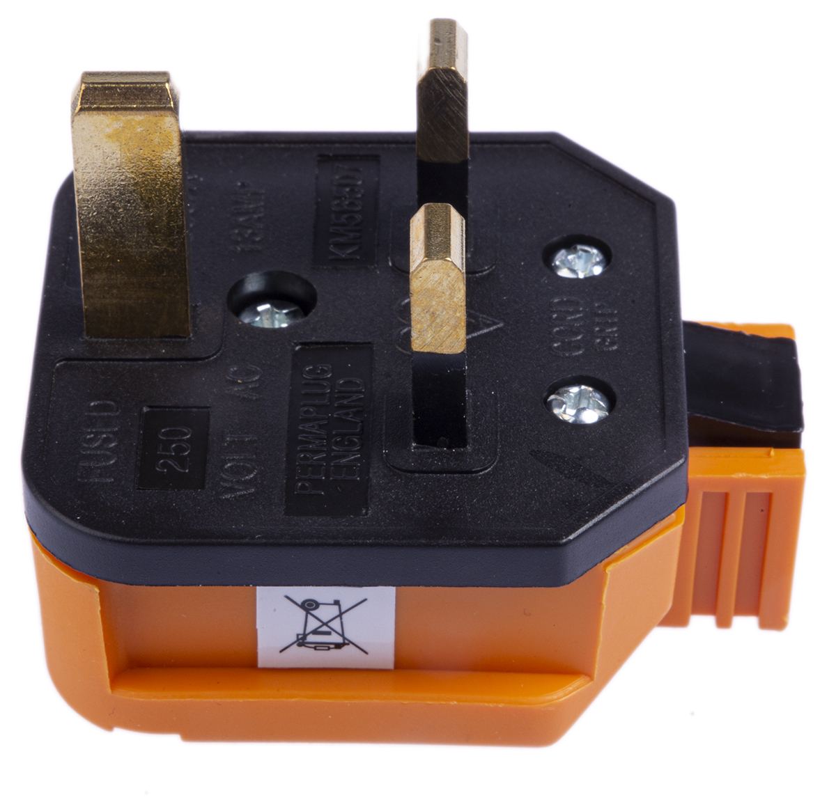 Masterplug UK Mains Plug Orange, 13A, Cable Thermoplastic, 250V, Screw