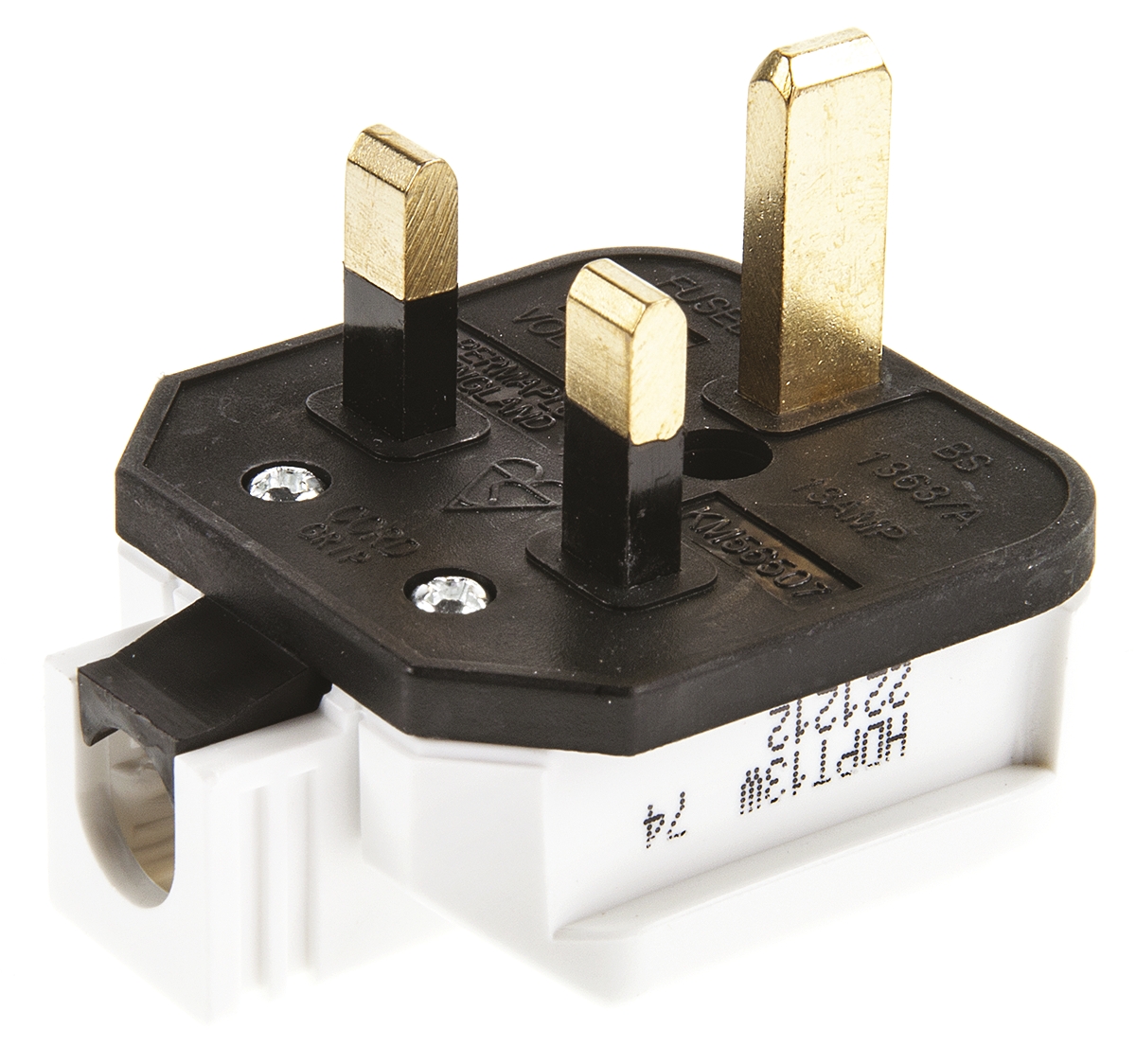 Masterplug UK Mains Plug White, 13A, Cable Thermoplastic, 250V, Screw