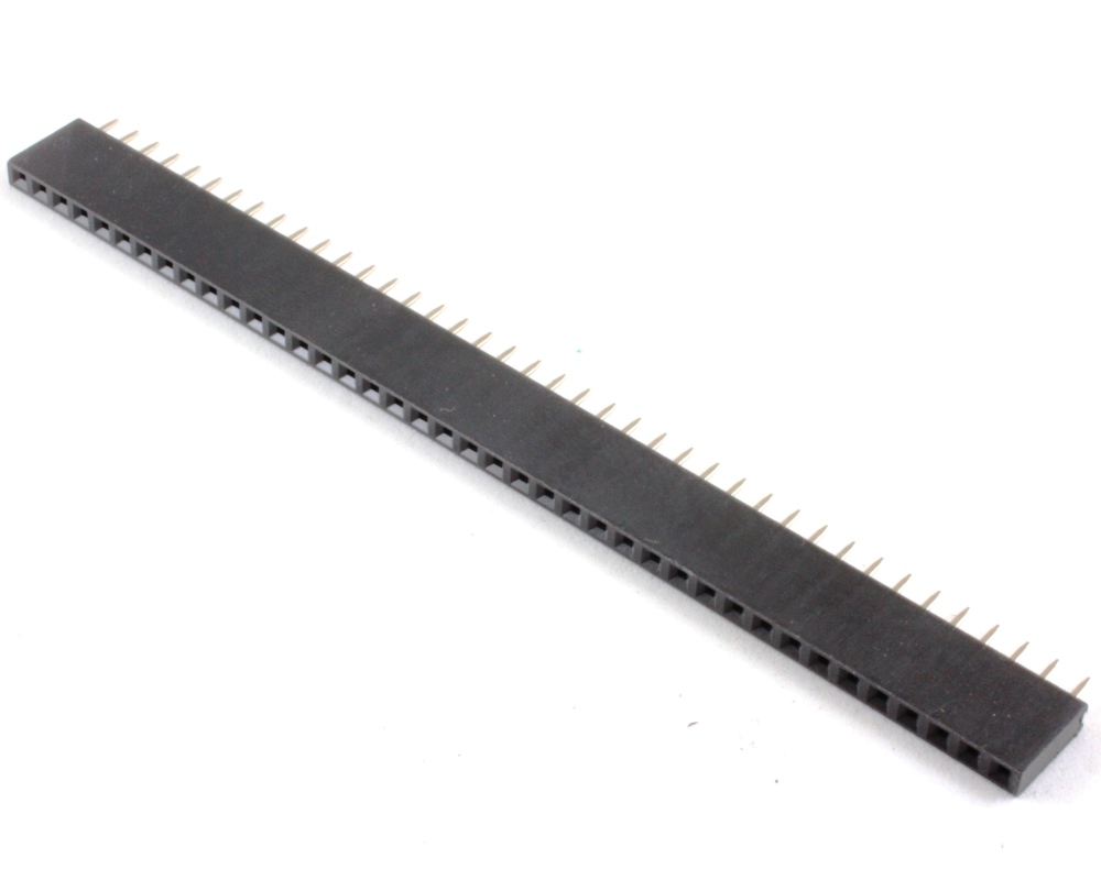 CHIPQUIK HDR100IMP40 Series Vertical PCB PCB Header, 40 Contact(s), 2.54 mm Pitch, 1 Row, Shrouded