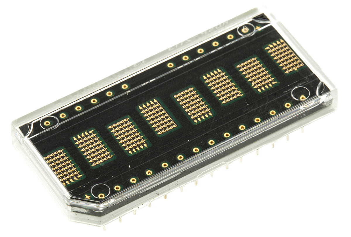 Broadcom 8 Dot Matrix LED Display Green 7.5mcd 4.8 mm