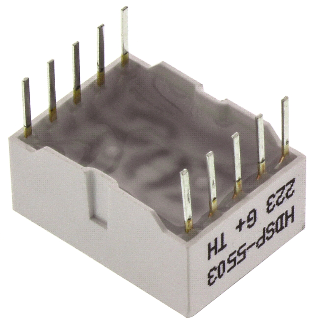 hdsp-3901 Broadcom 1 7 Segment LED Display Anode Red 7mcd Right Side 20.3 mm