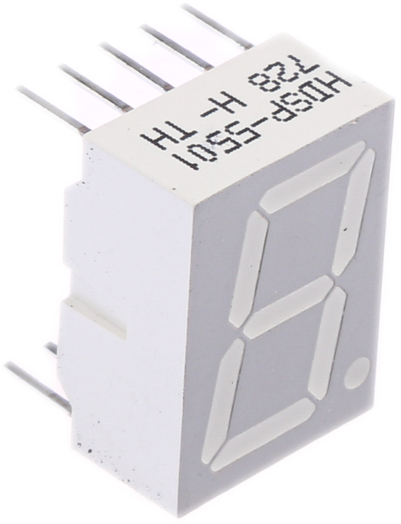 HDSP-5501 Broadcom 1 7 Segment LED Display Anode Red 3.7mcd Right Side 14.2 mm