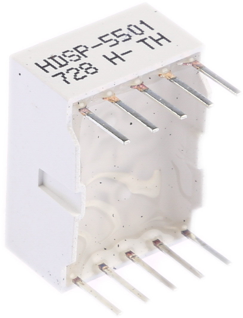 hdsp-5501 HDSP-5501 Broadcom 1 7 Segment LED Display Anode Red 3.7mcd Right Side 14.2 mm