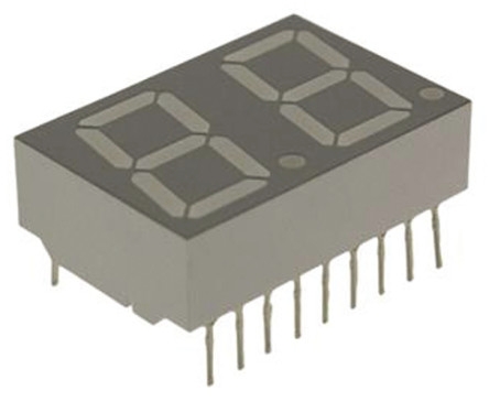 HDSP-5523-GH000 Broadcom 2 7 Segment LED Display Cathode Red 3.7mcd Right Side 14.2 mm