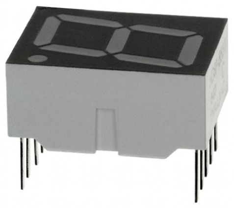 HDSP-5551 Avago Technologies 1 7 Segment LED Display Anode Red 1.48mcd Right Side 14.2 mm