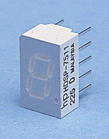HDSP-7501-CD000 Broadcom 1 7 Segment LED Display Anode Red 5.4mcd Right Side 7.6 mm