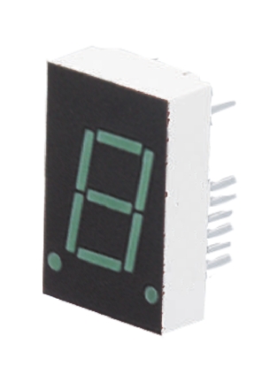 Broadcom 1 7 Segment LED Display Anode Green 1.96mcd Right Side 20.3 mm