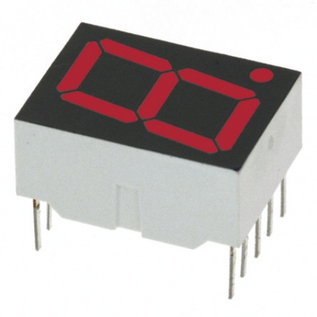 Broadcom 1 7 Segment LED Display Cathode Red 4.2mcd Right Side 14.2 mm