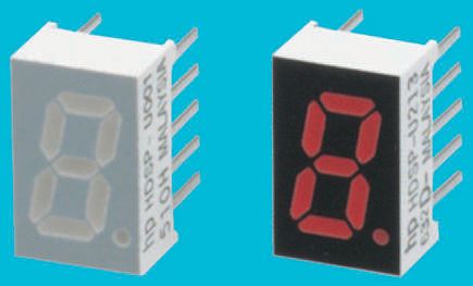 HDSP-U213 Broadcom 1 7 Segment LED Display Cathode Red 5.4mcd Right Side 8 mm