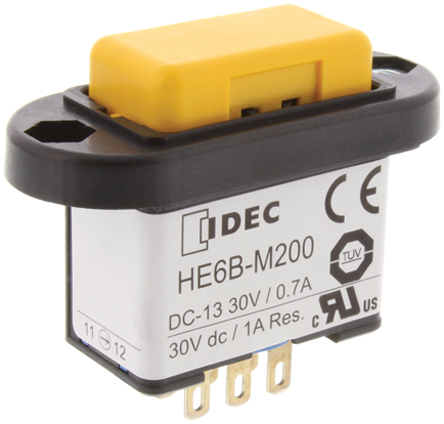 Idec HE6B Series Safety Enabling Switch, 3 Position, DPDT, IP65