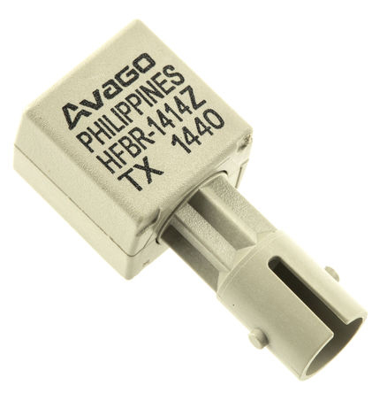 Broadcom HFBR-1414Z 160 MBd Fibre Optic Transmitter, Round 820 nm ST Connector 10.2 mm 12.7mm, 27.2 mm