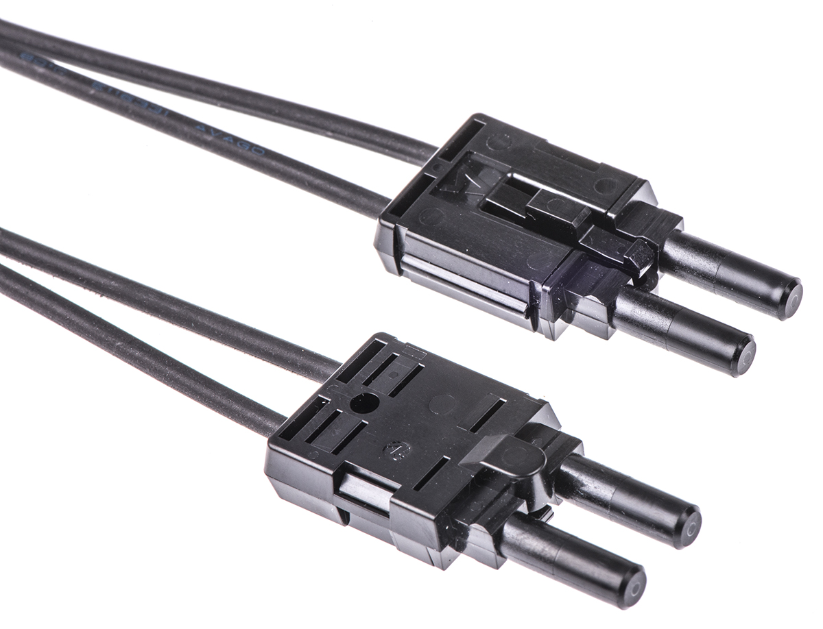hfbr-rsd005z Broadcom Fibre Optic Cable, 1000 μm Plastic, Black, 5 m