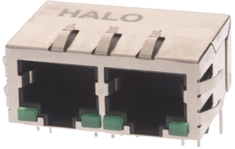 Halo Electronics FastJack Series RJ45 Connector UTP Shield Straight 2 Port