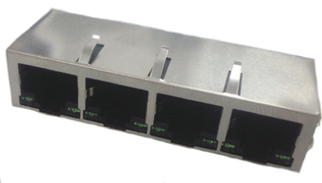 Halo Electronics FastJack Series RJ45 Connector UTP Shield Straight 4 Port