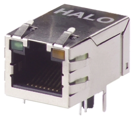 Halo Electronics HFJT1 Series RJ45 Connector Female, Through Hole UTP Shield Straight 1 Port