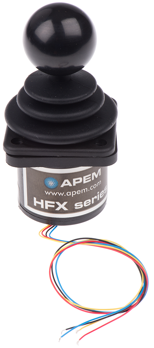 CH Products 2-Axis Hall Effect Joystick Lever Hall Effect, IP68, IP65, 5 V dc, 10mA