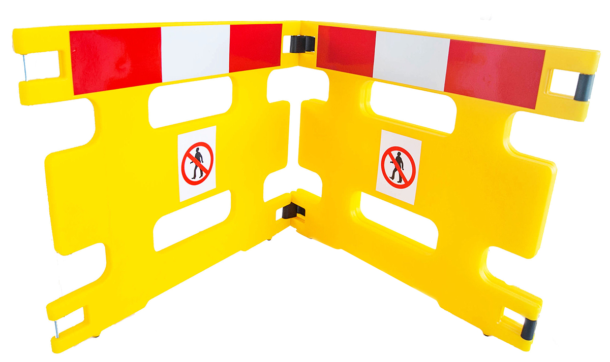Addgards Yellow Safety Barrier, Folding Barrier