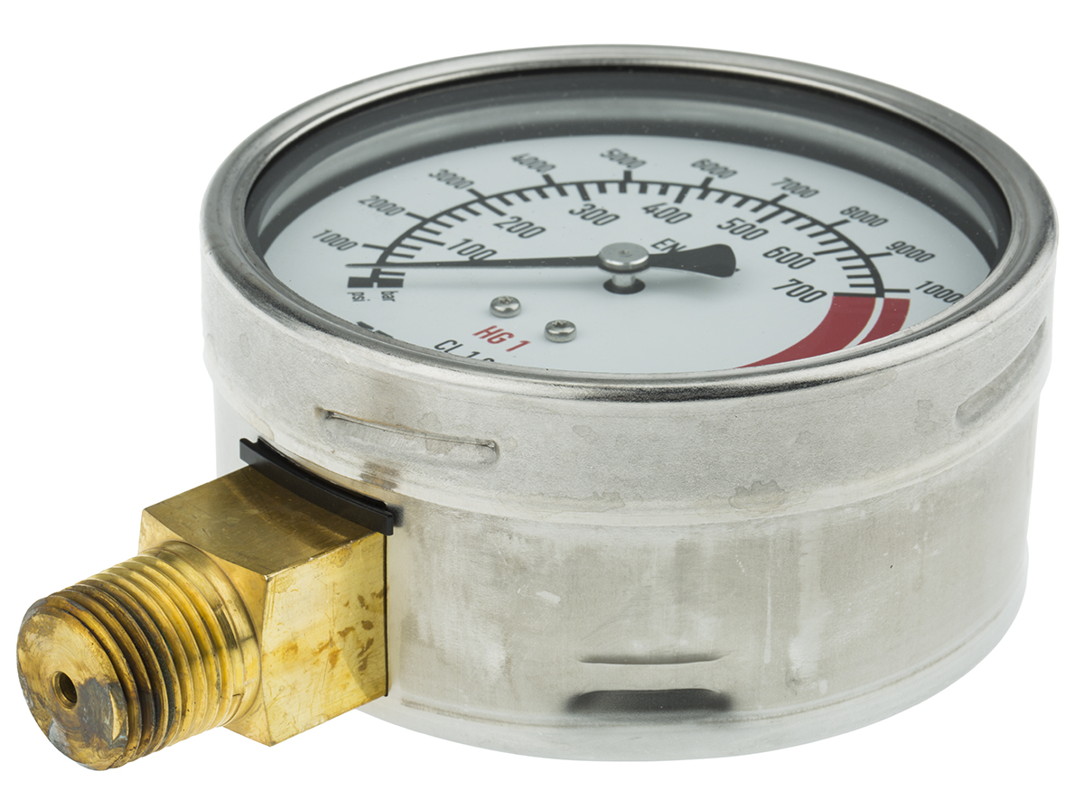 hg1 Hi-Force 1/2 in Pressure Gauge, 100 mm, 700 bar, RSCAL