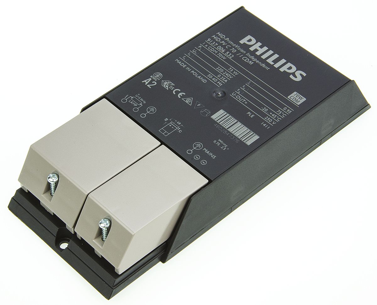 Philips Lighting 70 W Electronic Ceramic Metal Halide Lighting Ballast, 220V, 240 V