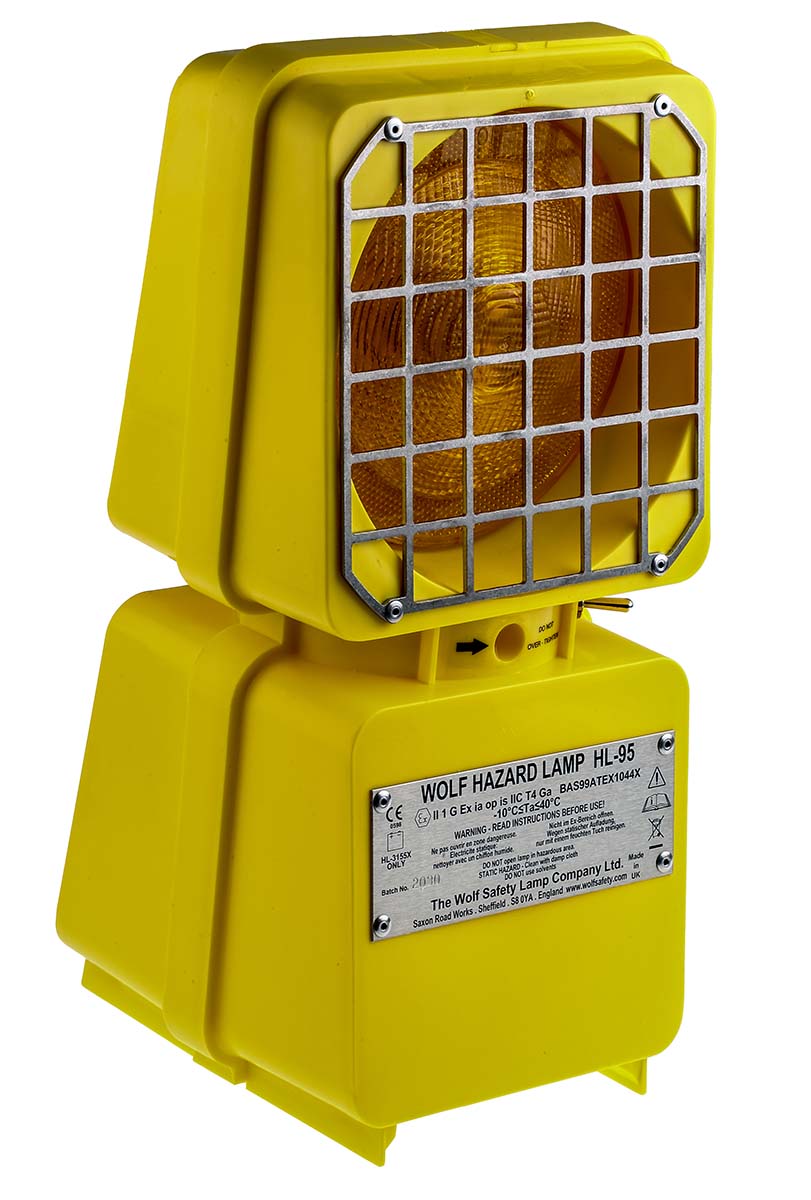 hl-95 Wolf Safety HL-95 Series Amber Steady Beacon 5.6V dc, LED Bulb Free Stand, IP21
