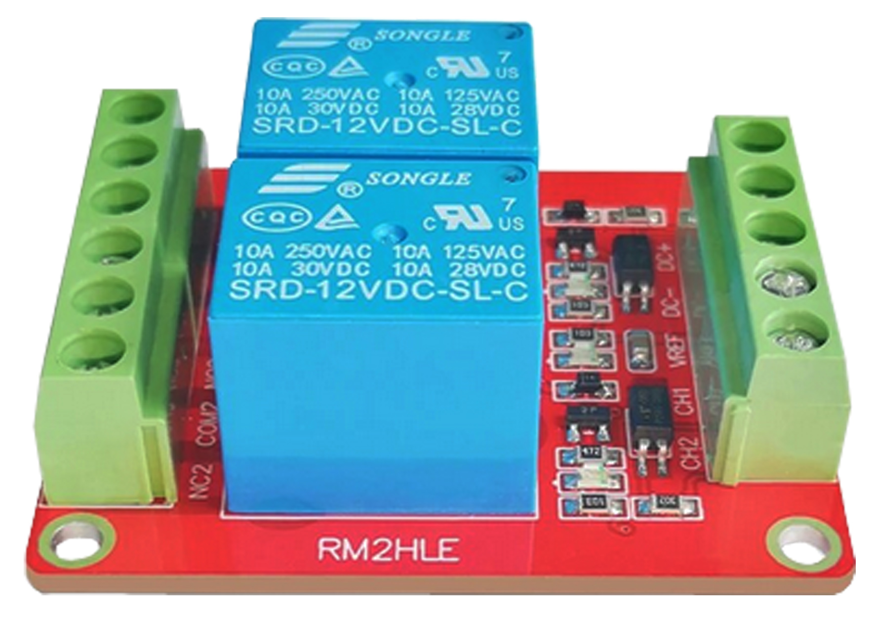 Seeit HLE-RELAY02-5V Relay Control Card Module for Raspberry Pi, Arduino, PIC, TTL, AVR HLE-RELAY02-5V