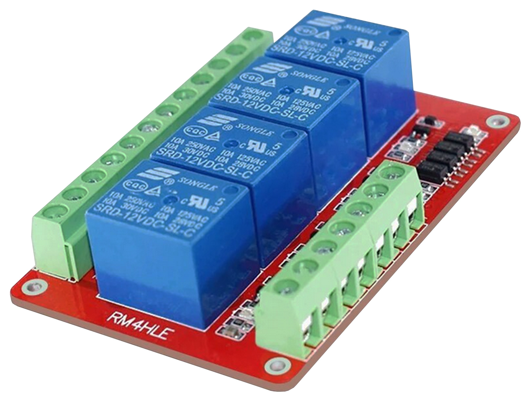 Seeit HLE-RELAY04-5V Relay Control Card Module for PIC, TTL, Raspberry Pi, AVR, Arduino HLE-RELAY04-5V