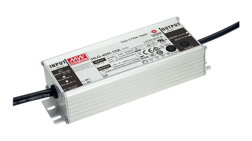 MEAN WELL, 30V Output, 40 W Output Adjustable