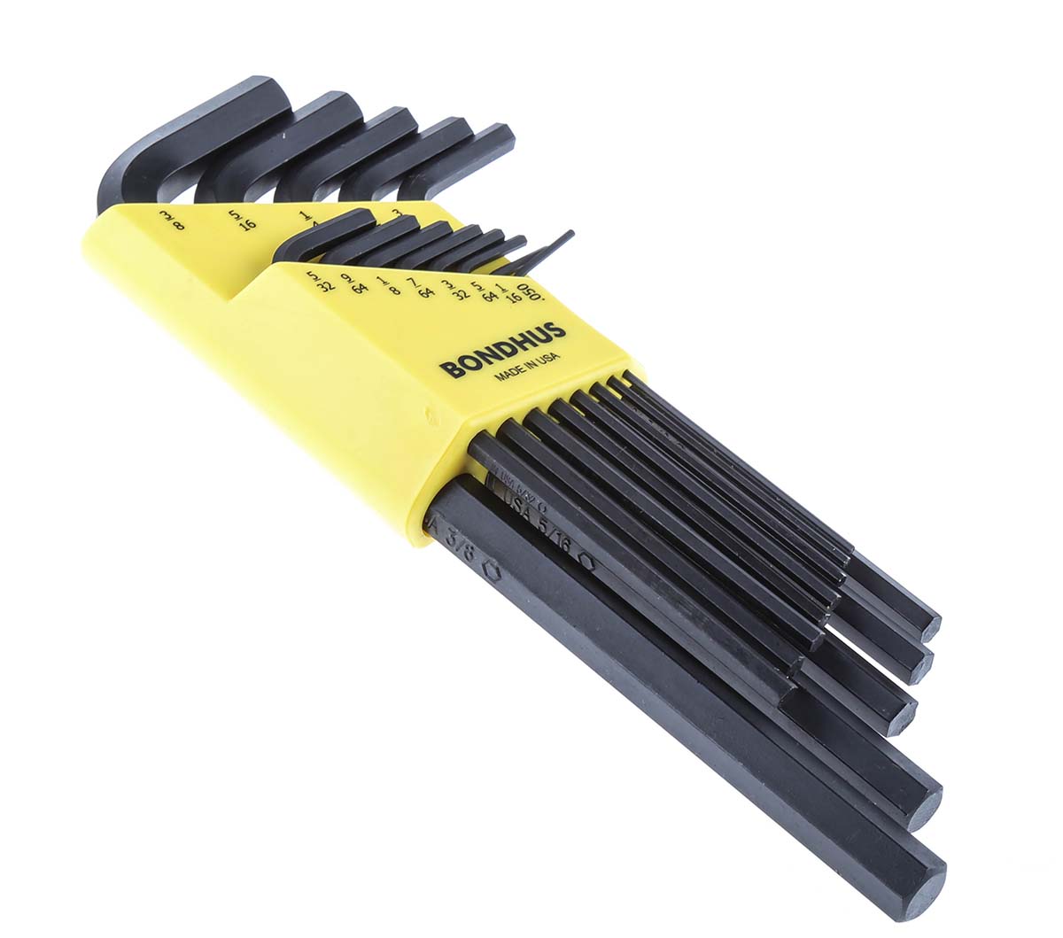 hlx13l Bondhus 13 piece L Imperial Hex Key Set, Hex size 0.05 To 3/8 in