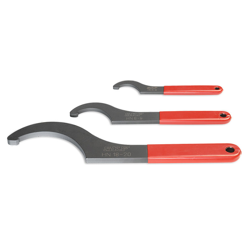 SKF HN 17 115 mm Hook Spanner Phosphated Coated, Durable Soft Plastic, Medium Carbon Steel