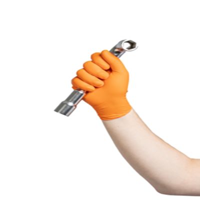 Kolmi Hopen HORNG8 Orange Nitrile Work Gloves, Size M, Nitrile Coating