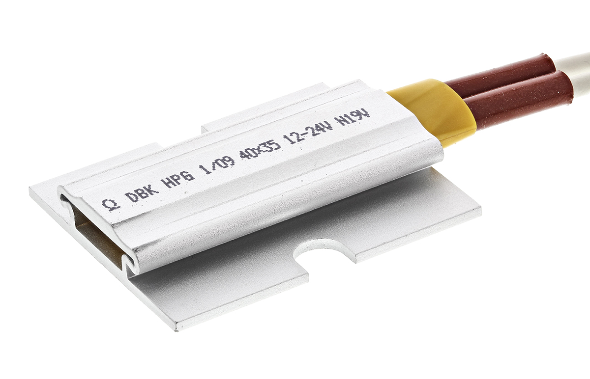 DBK Enclosures Heating Element Enclosure Heating Element, 100 mm, 40 mm, Self regulating PTC heater, 15 W, 12V ac/dc, 30