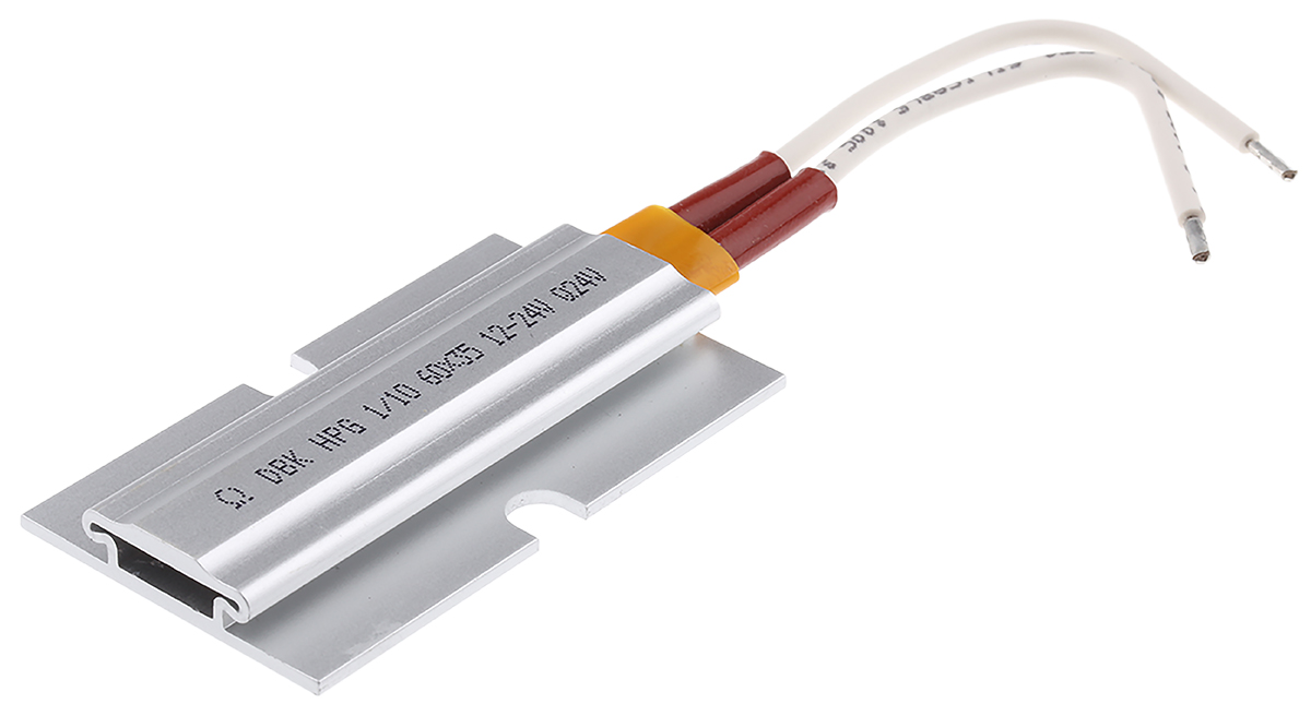 DBK Enclosures Heating Element Enclosure Heating Element, 100 mm, 60 mm, Self regulating PTC heater, 30 W, 12V ac/dc, 30