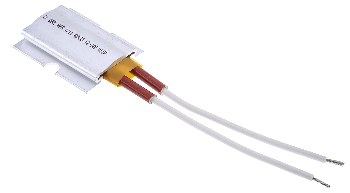 hpg-111-40x35-12-24 DBK Enclosures Heating Element Enclosure Heating Element, 100 mm, 35 mm, 50 W, 12V ac/dc, 30 V ac/dc