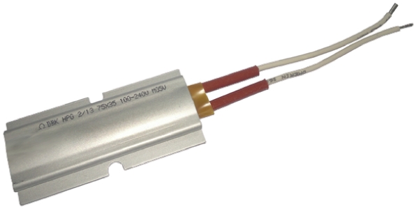 DBK Enclosures Heating Element Enclosure Heating Element, 100 mm, 75 mm, Self regulating PTC heater, 145 W, 100V ac/dc,