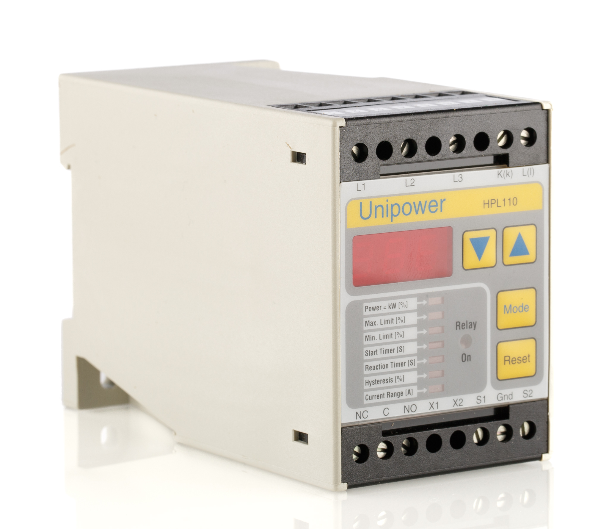 Unipower 8A HPL Motor Load Monitor, 380V, 440 V, 50 °C, -15 °C