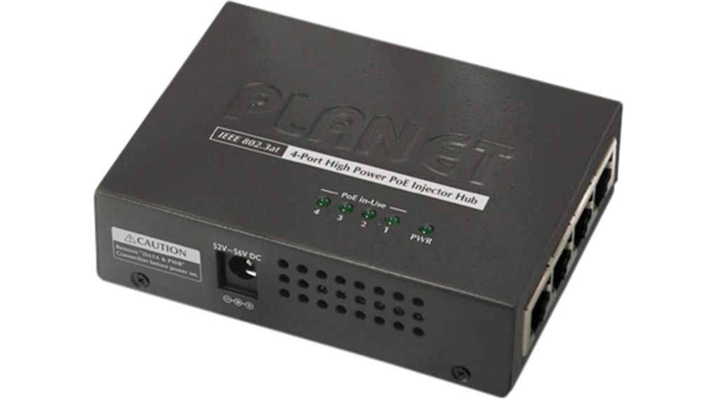 Planet PoE Injector 120 W, 52V dc Output