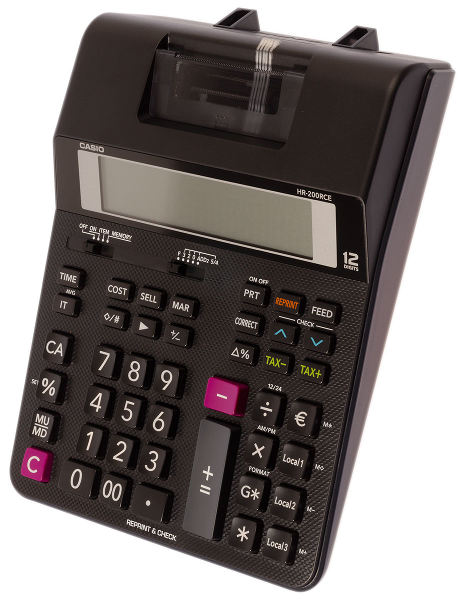 hr-200rce Casio HR-200RCE Battery, Mains Powered Printing Calculator