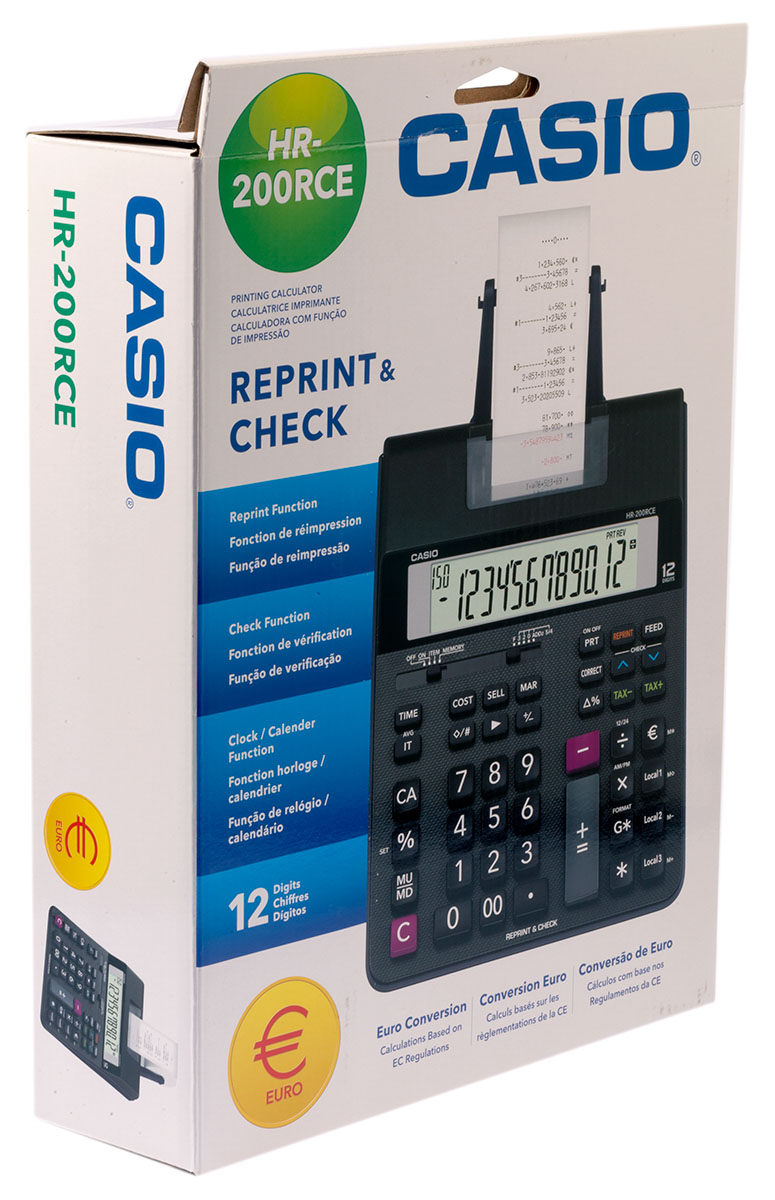 hr-200rce Casio HR-200RCE Battery, Mains Powered Printing Calculator
