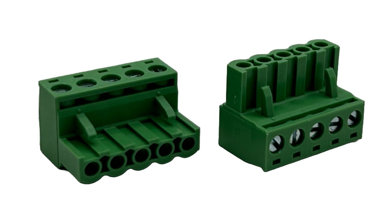 hrfe-05005v Conex-It HRFE Series Pluggable Terminal Block, 5-Contact, 5.08 mm Pitch, 1 Row, HRFE-05005V