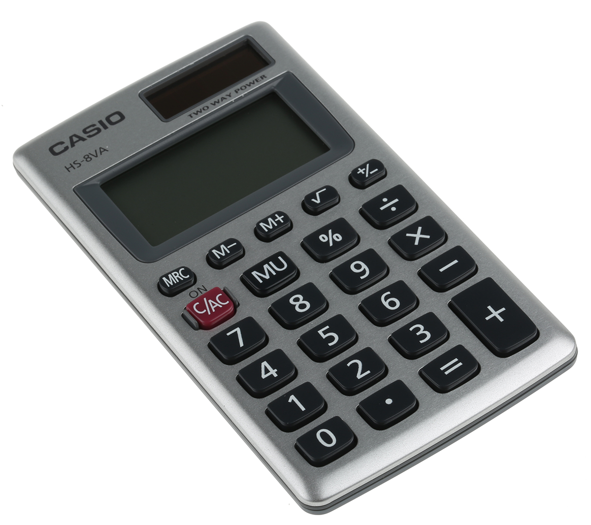 hs-8va Casio HS-8VA Solar Power Supply, Battery Powered Pocket Calculator