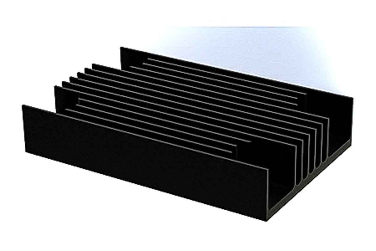 SPREADFAST Heatsink, 1/4 Brick DC/DC Converter 11 mm 58 mm 37mm