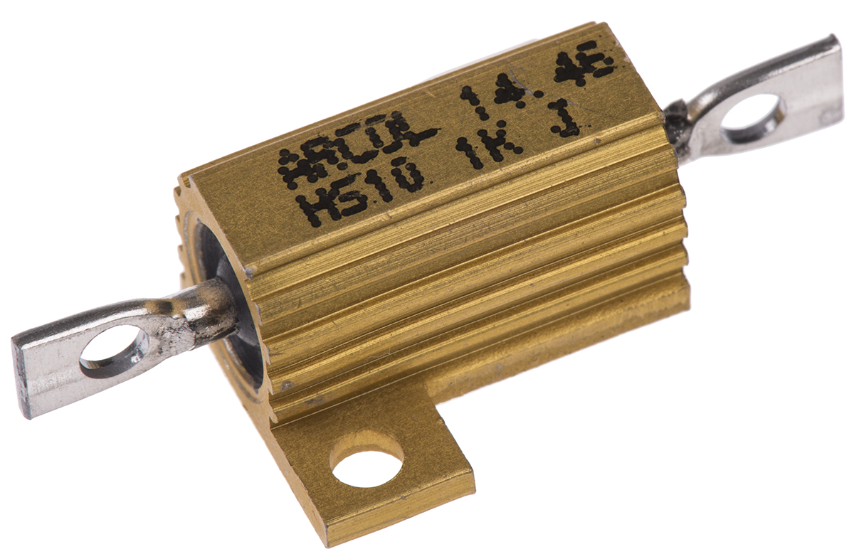 Arcol HS10 1K J, 1 kΩ 10 W Wirewound Chassis Mount Resistor ±5 %