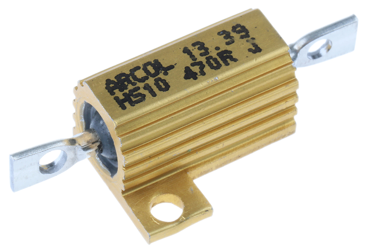 Arcol HS10 470R J, 470 Ω 10 W Wirewound Chassis Mount Resistor ±5 %
