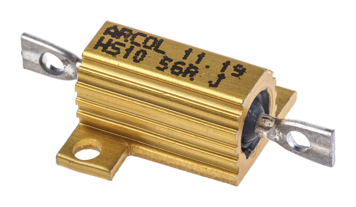 Arcol HS10 56R J, 56 Ω 10 W Wirewound Chassis Mount Resistor ±5 %
