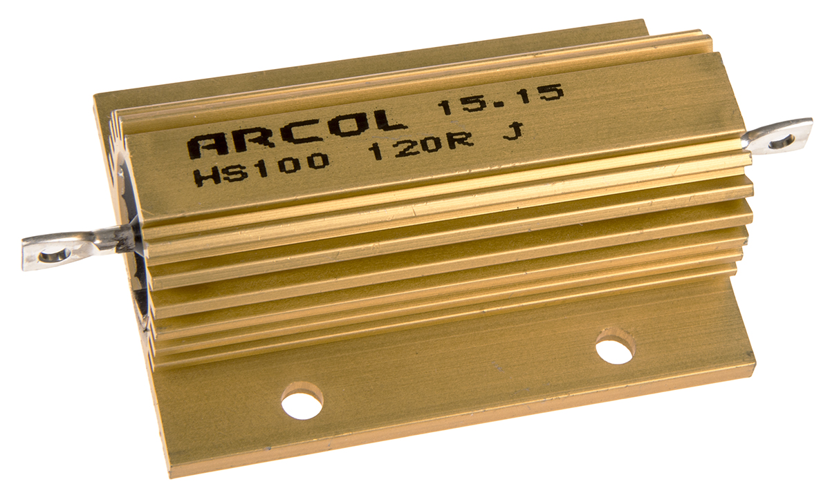 Arcol HS100 120R J, 120 Ω 100 W Aluminium Chassis Mount Resistor ±5 %