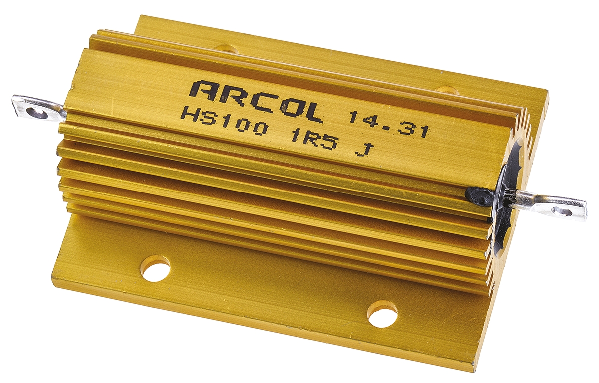 Arcol HS100 1R5 J, 1.5 Ω 100 W Aluminium Chassis Mount Resistor ±5 %